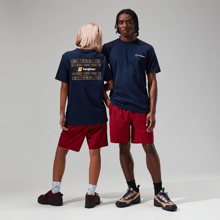Dámska Tričko Berghaus Aztec Block Tmavo Modre Slovensko 8156BRTLD
